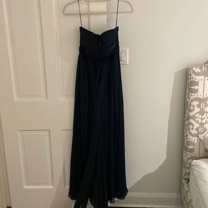 XS Birdy navy bridesmaids dress, floor length
